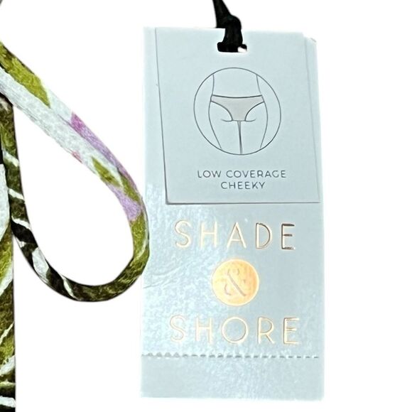 Shade & Shore Floral Bikini Low Coverage Cheeky, Size M, NWT - Picture 6 of 9